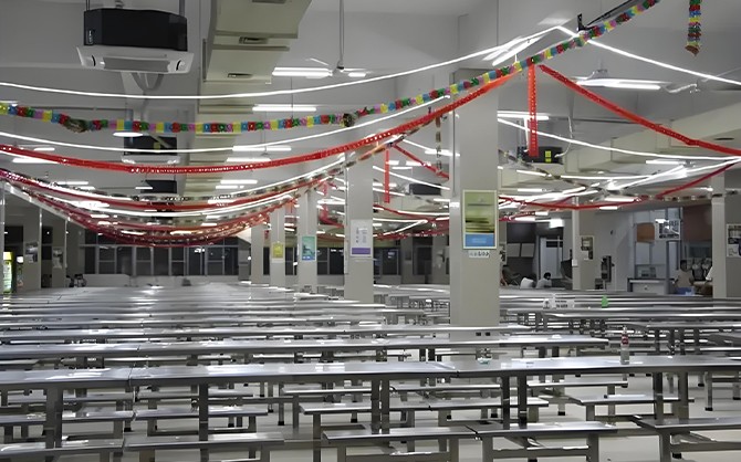 福建福州學校食堂高級裝修環境圖片