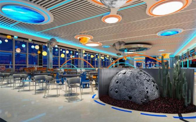 校園食堂效果圖片